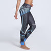 Fitness Clothing Women Elastic Sporting Leggings Gradient Color Stripe Print Workout