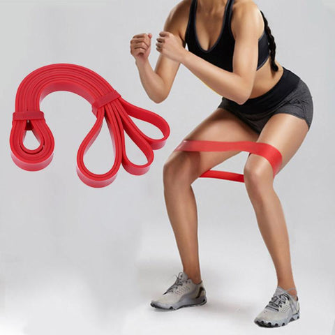 Rubber Ring Pulling Ring Resistance Bands Yoga Sports Rubber Loops (Red)(2080X13X2.5MM)