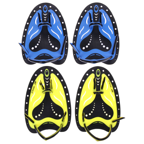1pair Swimming Paddles Training Adjustable Silicone Hand Webbed Gloves Padel Swimming Fins