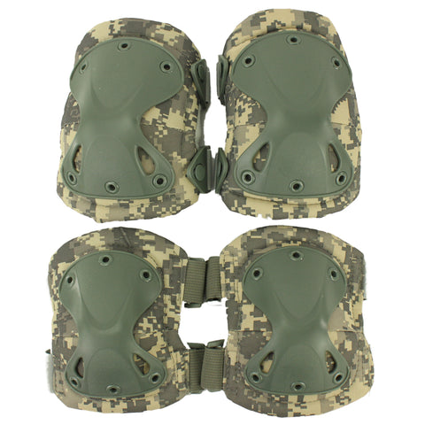 Airsoft Tactical Knee and Elbow Pads Protector Set High Quality ACU camouflage
