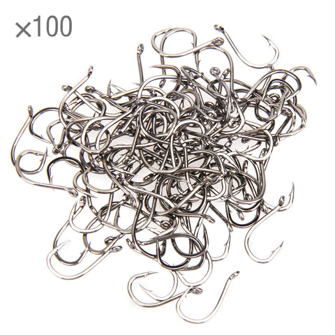 100 X 6#/7#/8# Fishing Carbon Steel Stainless Fishing Hooks