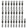 25Pcs Large Long Body Q-Shaped Black Quick Change Swivels For Carp Fishing Size 4#