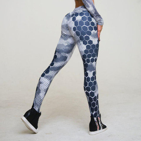 Dot Print Leggings Women Stretch Slim