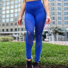 2018 New Women Workout Leggings Fashion Black Blue Mesh Patchwork