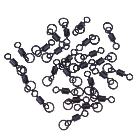 25PCS Heavy Duty Ball Bearing  Fishing Rolling Swivel Solid 8 Rings Fishing Swivel Ring Connector Hook Fishhooks Accessories