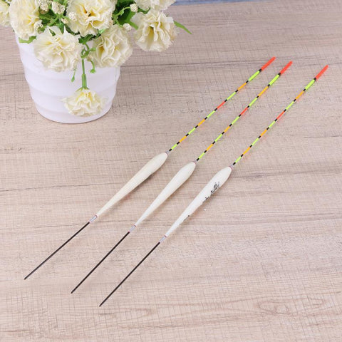 3pcs Wooden Pole Fishing Float