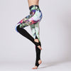 3D Digital Peony Ink Painting Women Fitness Leggings